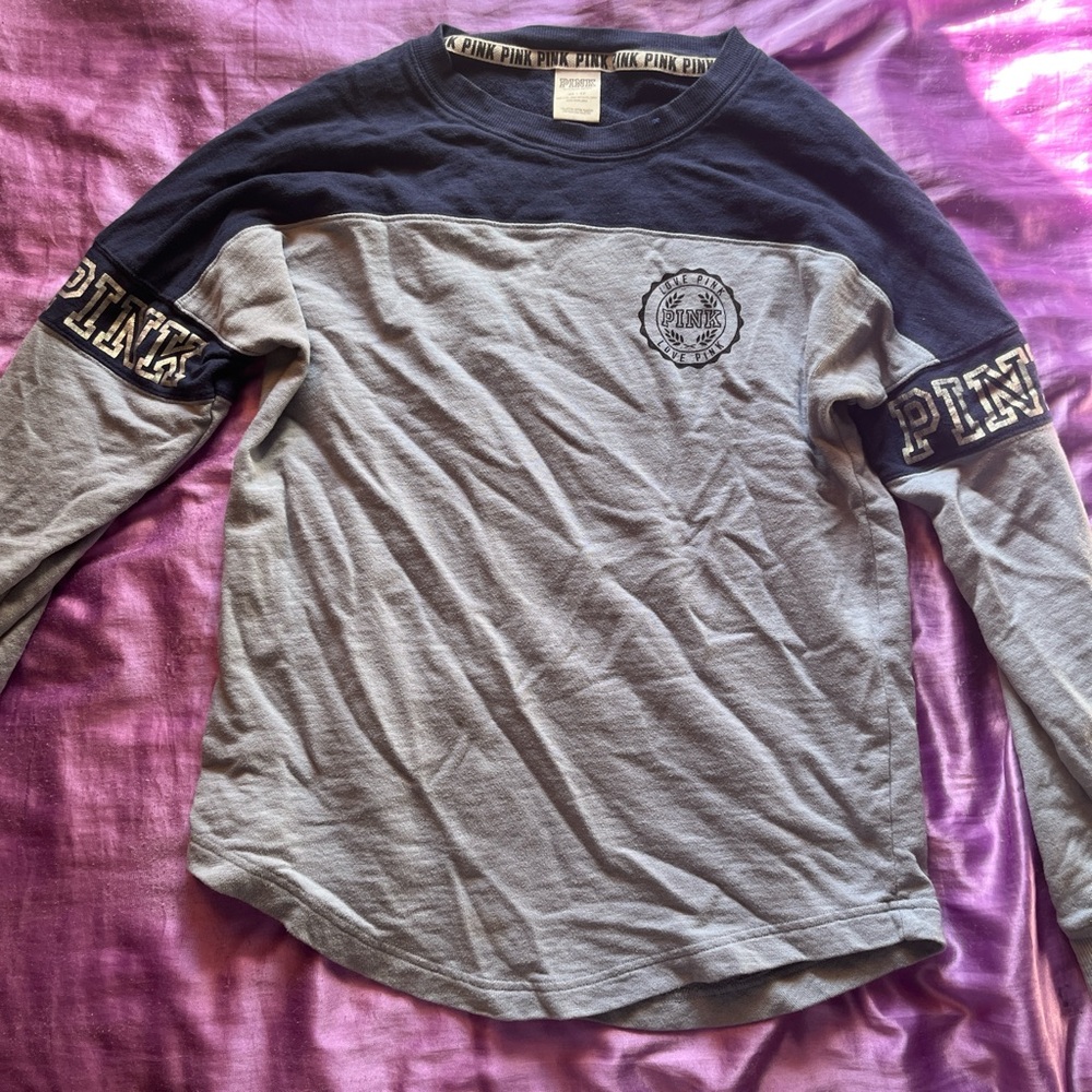Navy and blue Victoria’s Secret long sleeve shirt